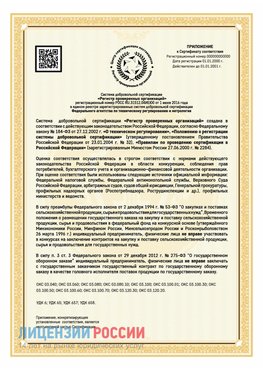 Приложение к сертификату для ИП Заречный Сертификат СТО 03.080.02033720.1-2020